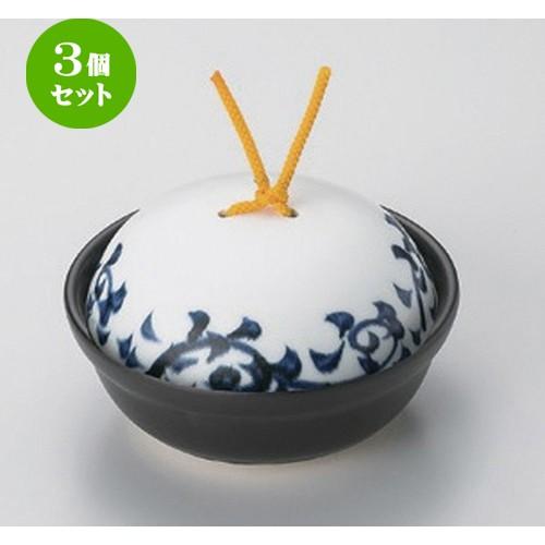 3個セット ☆ 会席鍋 ☆染付タコ唐草会席鍋 (中) [ 15 x 8cm 500g ] 【 料亭 旅館 和食器 飲食店 業務用 】