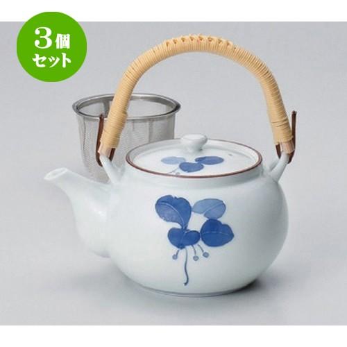 3個セット ☆ 有田焼土瓶 ☆まんりょうU付4号土瓶 [ 600cc 410g ] 【 料亭 旅館 和食器 飲食店 業務用 】