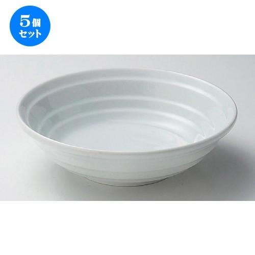5個セット ☆ 麺皿 ☆鳴門麺鉢小 [ 22.3 x 6.9cm 765g ] 【 蕎麦屋 旅館 和食器 飲食店 業務用 麺処 ソバ そば 】