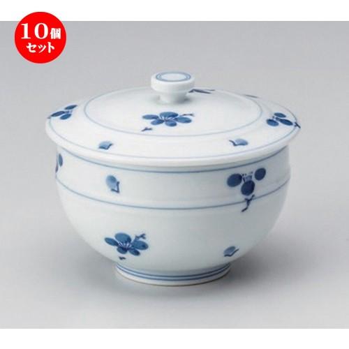 10個セット ☆ 蓋付煎茶 ☆幸梅蓋付汲出 [ 9.5 x 7.5cm (160cc) 210g ] 【 料亭 旅館 和食器 飲食店 業務用 】