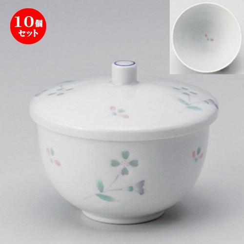 10個セット ☆ 蓋付煎茶 ☆ホタルつゆ草蓋付汲出 [ 9.5 x 7.5cm (170cc) 130g ] 【 料亭 旅館 和食器 飲食店 業務用 】