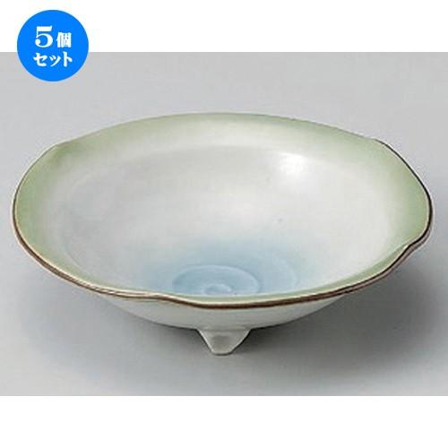 5個セット ☆ 中鉢 ☆若草三つ足付4.5寸浅鉢 [ 15 x 4.5cm 220g ] | 中鉢 和食器 洋食器 おしゃれ 業務用