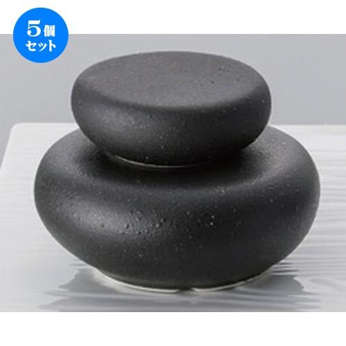 5個セット ☆ ボーダーレススタイル ☆ステージ黒耀7cmロック [ 7.3 x 6.7 x 2.5cm 50g ] 【 ホテル レストラン 洋食器 飲食店 業務用 】