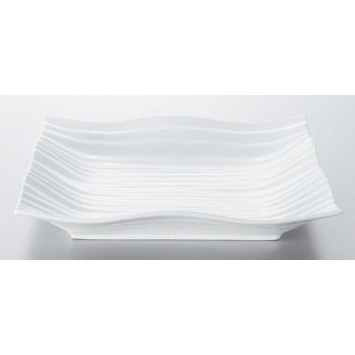 ☆ ボーダーレススタイル ☆ヨーロピアンウエーブ30cmスクエア [ 30.2 x 30.2 x 5.1cm 1393g ] 【 ホテル レストラン 洋食器 飲食店 業務用 】