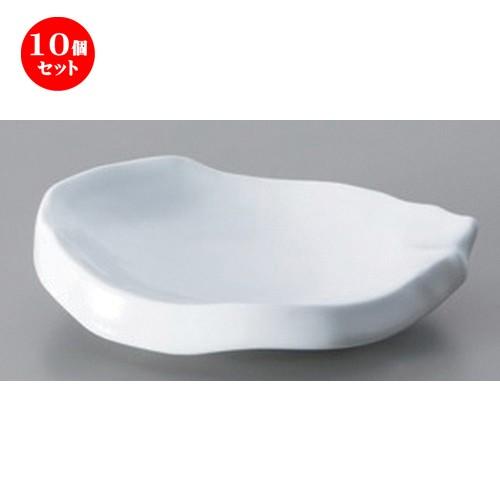 10個セット ☆ ボーダーレススタイル ☆強化白釉ちぎり4.5寸皿 [ 13.8 x 11.5 x 3.4cm 250g ] 【 ホテル レストラン 洋食器 飲食店 業務用 】
