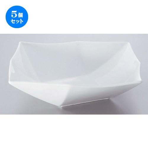 5個セット ☆ ボーダーレススタイル ☆フリースタイル白オリメ (大) [ 24.2 x 24.2 x 6.6cm 966g ] 【 洋食器 飲食店 業務用 】