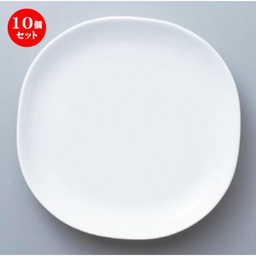 10個セット ☆ ボーダーレススタイル ☆白磁カレ中皿 [ 18.4 x 18.4 x 2.2cm 300g ] 【 ホテル レストラン 洋食器 飲食店 業務用 】