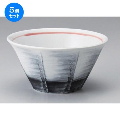 5個セット ☆ ラーメン鉢 ☆刷毛シグレ八面切立丼 [ 20.2 x 10.3cm 725g ] 【 ラーメン店 中華食器 飲食店 業務用 】
