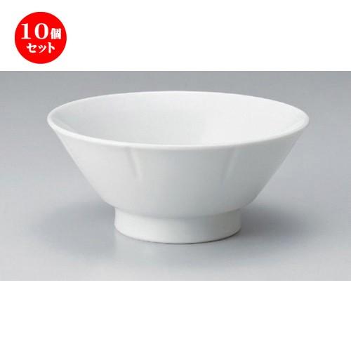 10個セット ☆ ラーメン鉢 ☆白6.5切立丼 [ 20 x 9cm 742g 