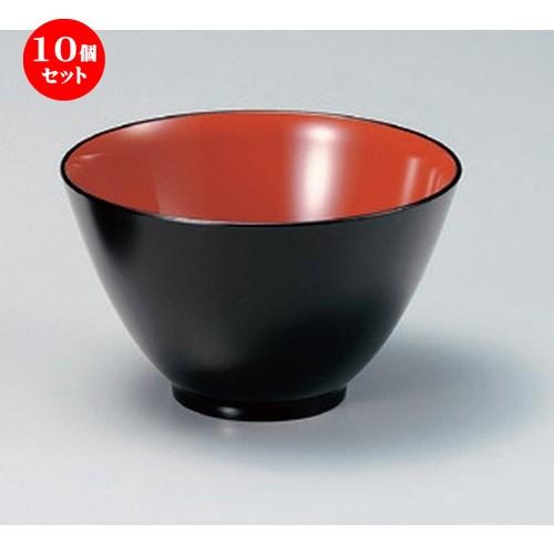 10個セット  (A) 5.3寸ラックボール 新溜内朱 [ 15.8 x 9.5cm (1000cc) 130g ] 【 料亭 旅館 和食器 飲食店 業務用 】