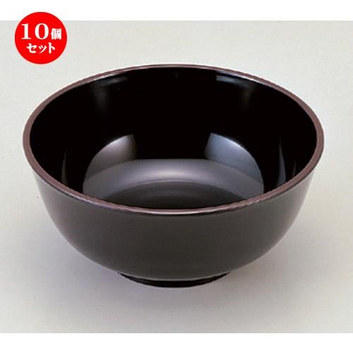 5個セット  (A) 羽反型丼 黒天うるみ 6寸 [ 17.5 x 8.8cm (1250cc) 277g ] 【 料亭 旅館 和食器 飲食店 業務用 】