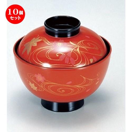10個セット  (TA) 越前椀 朱竜田川 [ 11.1 x 9.9cm (240cc) 132g ] 【 料亭 旅館 和食器 飲食店 業務用 】