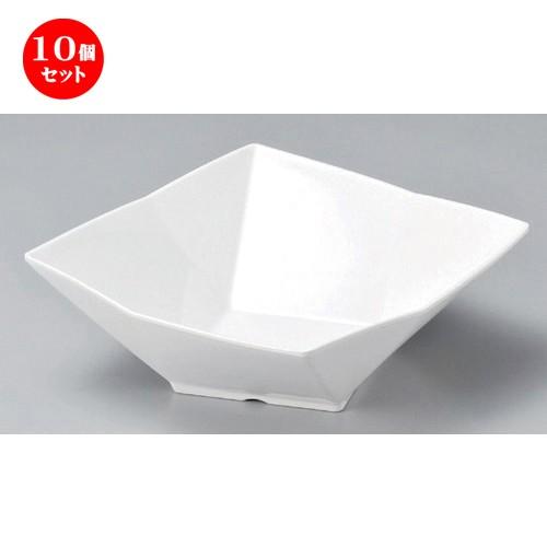 10個仕かける ☆ 越前塗師細工 ☆ (M) 折り形盛鉢 白大 32糎 [ 32.5 x 32.5 x 10.8糎 1171g ] 【 旅人宿 食べ物屋 洋食器 飲食店 御勤め用 】