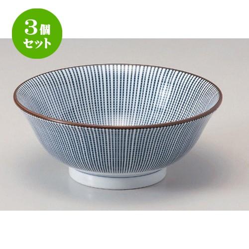 3個セット ☆ ラーメン鉢 ☆千段十草6.8高台丼 [ 21.2 x 9.3cm 795g ] 【 ラーメン店 中華食器 飲食店 業務用 】