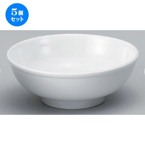5個セット ☆ 中華シリーズ ☆白6.0玉丼 [ 18.3 x 6.7cm 465g ] 【 ラーメン店 中華食器 飲食店 業務用 】