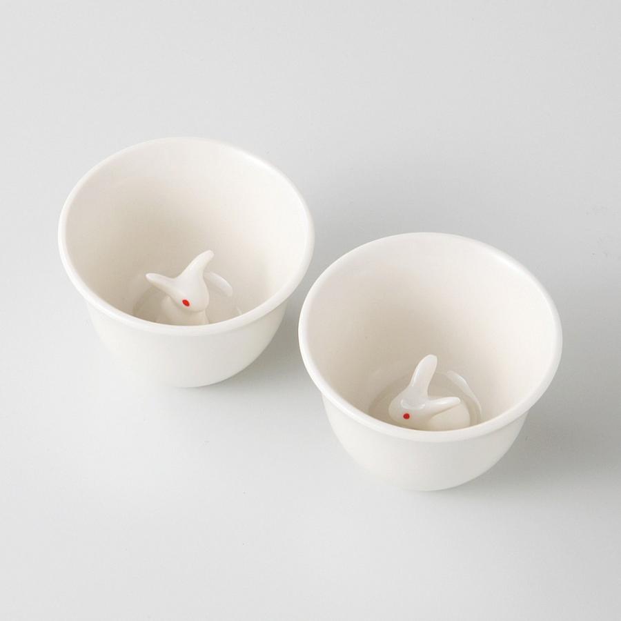特選酒器 ミニうさぎ ペアおちょこセット [ 品：千代口 x 2 / 6.5 4.5