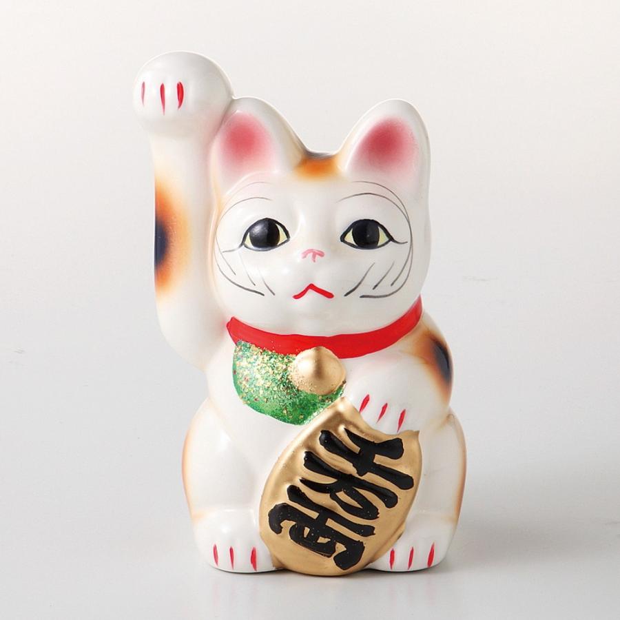 招き猫 招猫貯金箱（白） [ 品：猫 x 1 / 7.7 8 14cm 箱：8.5 15.5 8.5