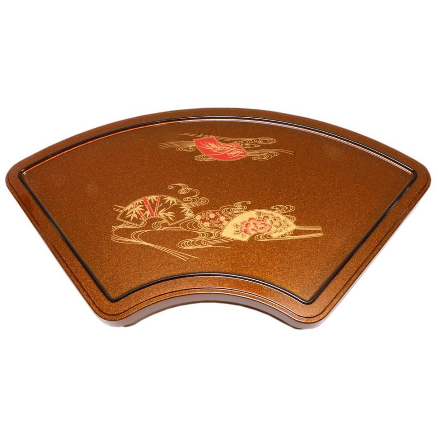 ひと休み弁当 (大)扇型弁当梨地団扇天黒(中仕切り付) [47.5 x 23.5 x 5.5珊] ABS脂 (7-425-26) 小料理屋 はたご屋 和食器 飲食店 御役目用 その他食器、カトラリー-キッチン、日用品、文具
