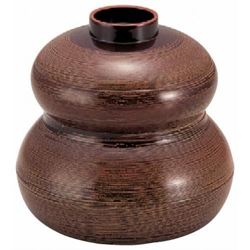 幕の内弁当 ひょうたん弁当溜刷毛目内朱 [16.8φ x 17cm] ABS樹脂 (7-432-5) 料亭 旅館 和食器 飲食店 業務用
