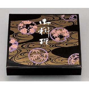 幕の内弁当 F-2 8寸角光琳 1梱 300個入 [23.2 x 23 x 4cm] 紙 (7-446-27) 料亭 旅館 和食器 飲食店 業務用
