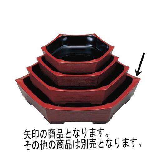 寿司 ダイヤ盛器溜刷毛目内黒尺2寸 [38.3 x 32.5 x 7.2cm] ABS樹脂 (7-452-8) 料亭 旅館 和食器 飲食店 業務用
