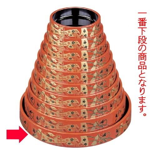 寿司 D.X富士型桶朱に結び尺7寸 [52.3φ x 7.6cm] ABS樹脂 (7-459-10) 料亭 旅館 和食器 飲食店 業務用