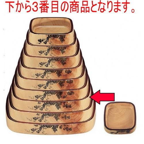寿司 角D.X桶花梨ブドウ尺3寸 [38.9 x 38.9 x 6.4cm] ABS樹脂 (7-461-6) 料亭 旅館 和食器 飲食店 業務用