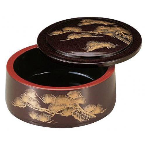 寿司 D.X富士型ちらし桶溜パール老松 [16φ x 8.5cm] ABS樹脂 (7-464-3