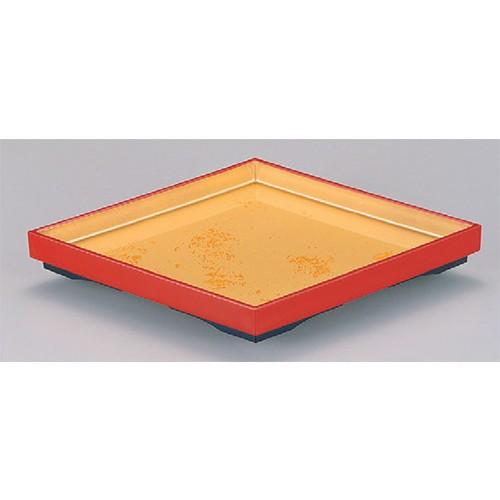 盛器 (大)菱型盛込器色紙金箔渕朱 SH塗 [45.5 x 30.5 x 4cm] ABS樹脂 (7-666-16) | 変形皿 盛皿 和食器 洋食器 おしゃれ 業務用