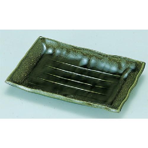 バイキング盛器 越前長手盛皿織部尺2寸 [35.8 x 25.2 x 4cm] ABS樹脂 (7-599-3) 料亭 旅館 和食器 飲食店 業務用