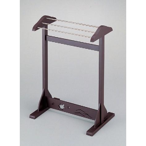 客室用品 ステンレスパイプ付5本掛茶乾漆 [41.7 x 27.5 x 57.6cm] 木製品 (7-911-7) 料亭 旅館 和食器 飲食店 業務用
