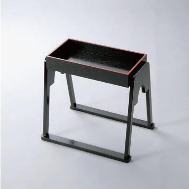 灰皿 脇台黒天朱 [49 x 35 x 45cm] 木製品 (7-908-36) 料亭 旅館 和食器 飲食店 業務用