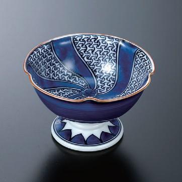陶器 高台小付Y地紋(有田焼) [9.5φ x 5.8cm] 陶 (7-935-19) 料亭 旅館 和食器 飲食店 業務用