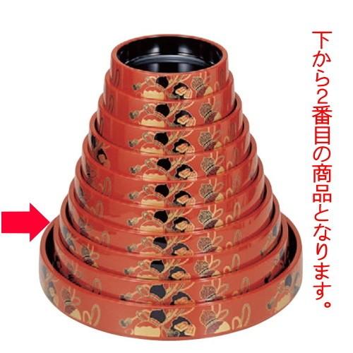 寿司 D.X富士型桶朱にひょうたん尺5寸 [46.5φ x 7.0cm] ABS樹脂 (7-460-2) 料亭 旅館 和食器 飲食店 業務用