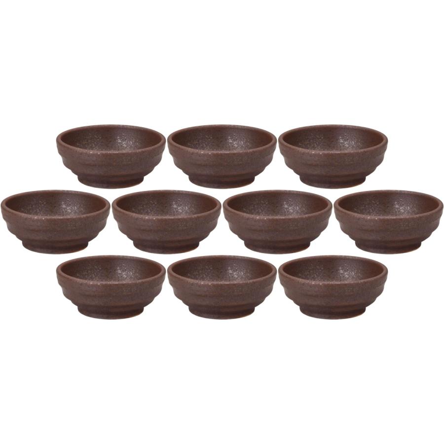 10個セット 鳴門 9cm浅鉢 赤茶備前 寸法:9.4×3.8cm・120cc | 小鉢 : せ