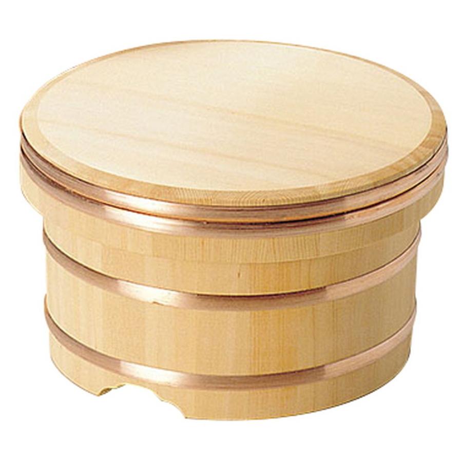 椹・江戸びつ 約3.5合 [ 身外寸:Φ18 x H12.5cm ] 【 調理道具 】 | 飲食店 和食 寿司店 旅館 料亭 厨房 業務用