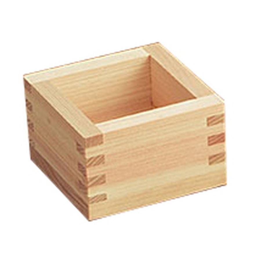 限定価格セール! 檜 8勺桝 約8.2 x 8.2 H5cm 約140ml 料亭 旅館 ホテル 割烹 居酒屋 和食 業務用 店舗様向け 日本酒『枡酒』140ml 6組セット 冷酒グラス90ml+五勺枡 Masu and Glass Sake set