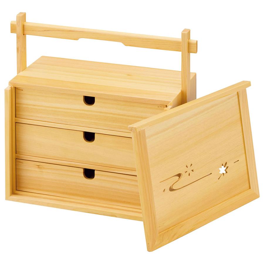 檜・嵯峨野弁当 大きさ:約29.5×15.8×H30.5珊 | 塗師細工・木製品 食器、グラス、カトラリー-食器-重箱
