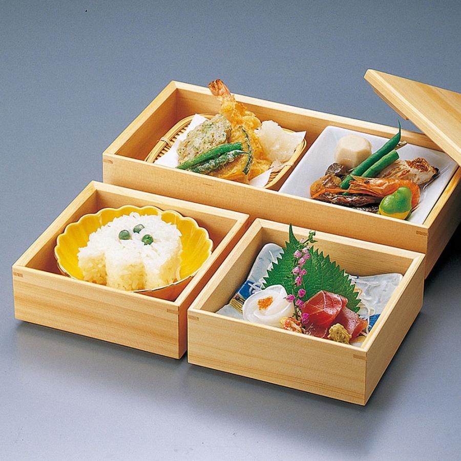 木曽檜・二段箱膳 寸法:約26×13×H11cm/内寸上段:約11.5×11.5×H4.2cm