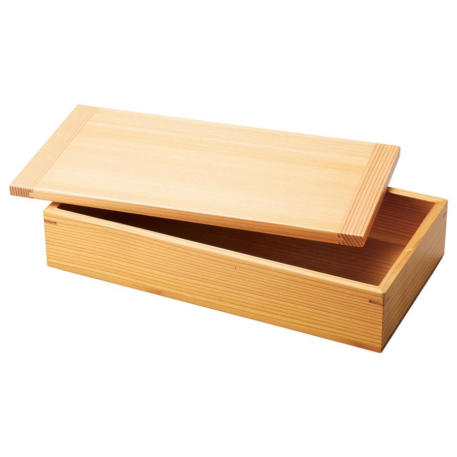 杉・専売特許長角一皿分の料理箱(大) 大きさ:約25×13.3×H5.4珊 | 塗師細工・木製品 食器-食器、グラス、カトラリー