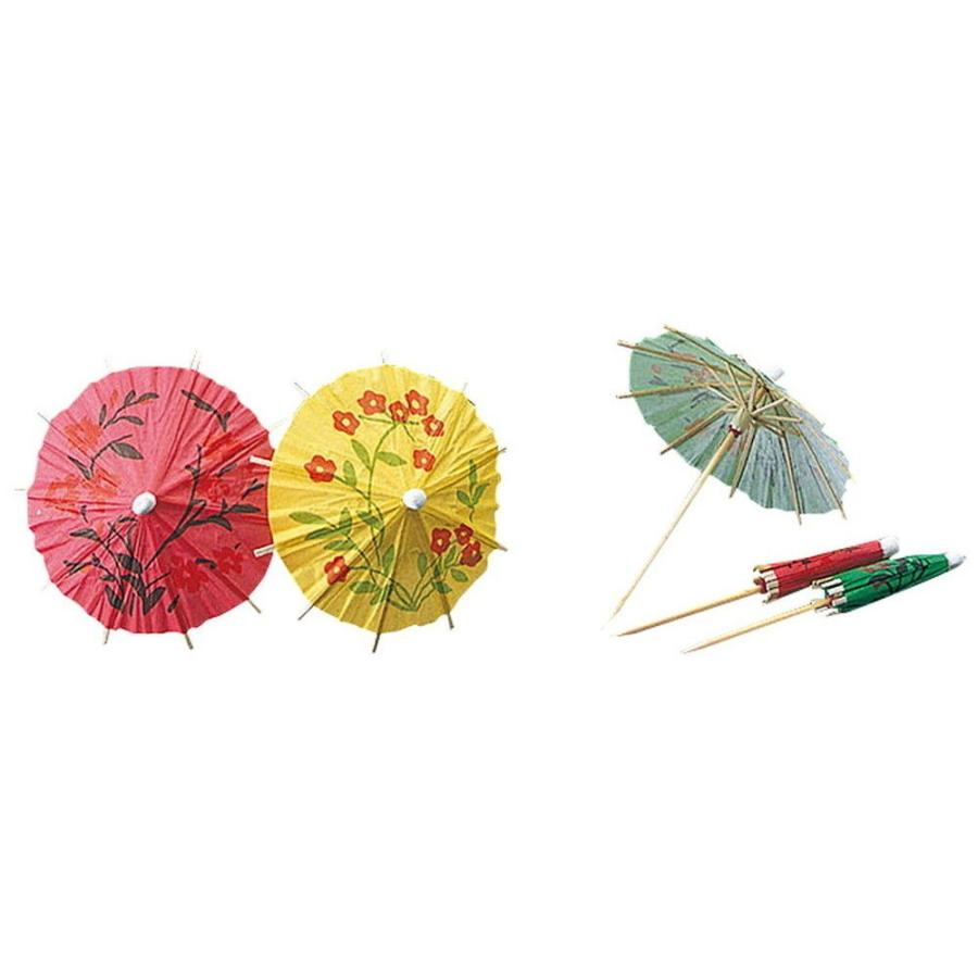 飾り番傘 (特小) (144本入) 各色混合 [ 約Φ8.8 x 柄長9.8cm ] 【 演出 
