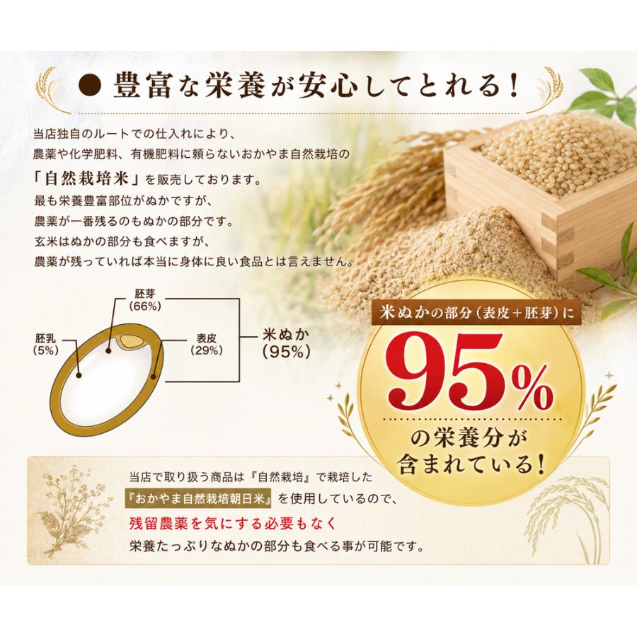 自然栽培 玄米 朝日米 木村式 自然栽培米 5kg 【玄米】 320g1個