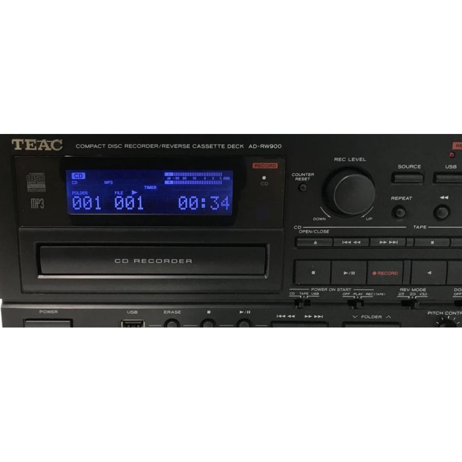 取寄品 TEAC CD/カセットレコーダー USB接続対応 ブラック AD-RW900-B