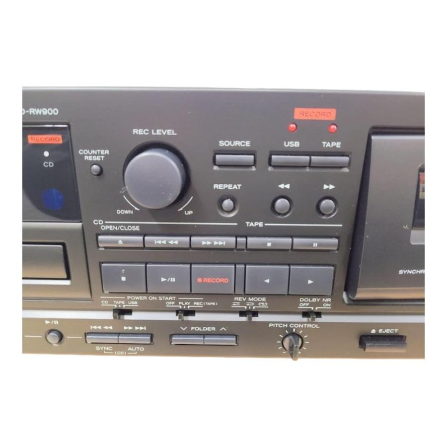 取寄品 TEAC CD/カセットレコーダー USB接続対応 ブラック AD-RW900-B