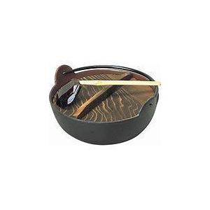 五進　鉄　田舎鍋　33cm　(杓子付)