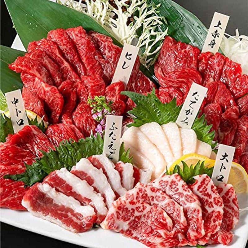 おすすめ 馬刺し 国産熊本 熊本 盛り合わせ 6種食べ比べセット 翔 400g 8人前 赤身 霜降り ユッケ 通常セット 熊本馬刺しドットコム