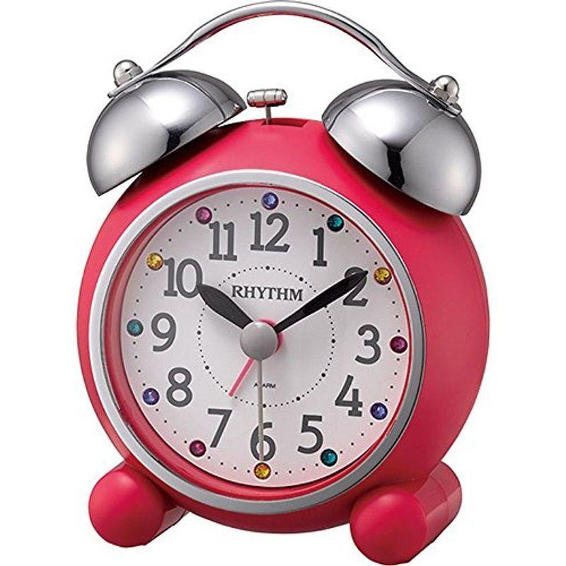 リズム Rhythm 目覚まし時計 アナログ 時計 雪月花ショップのリズム Rhythm アビスコr479sr 小さい かわいい ベル音 ピンク 目覚まし時計 時計 4ra479sr Rhythm 雪月花ショップ 特価限定