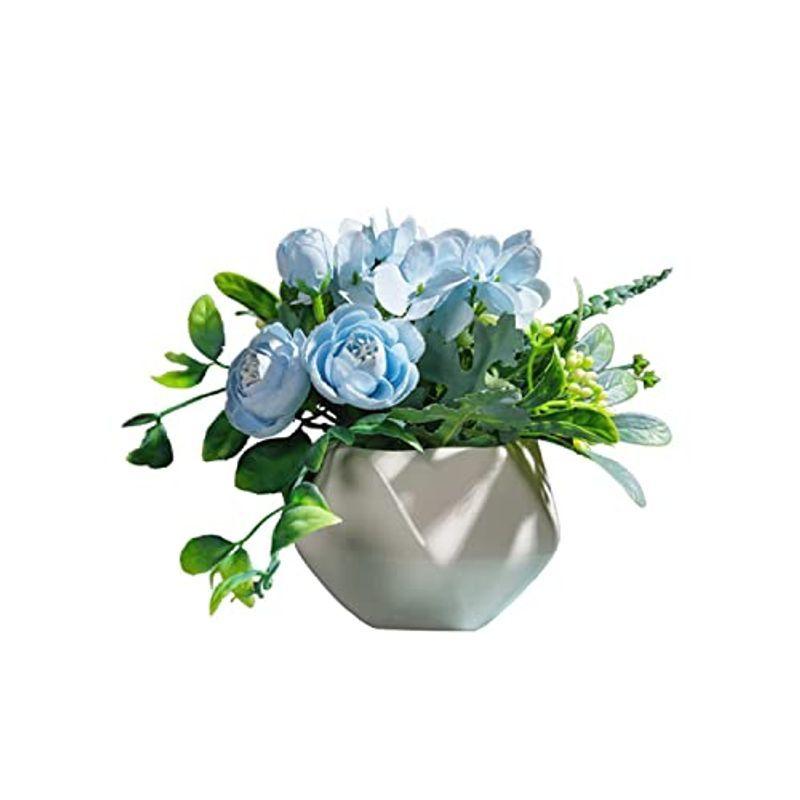 Aicvhin光触媒 人工観葉植物 造花インテリアばら造花 薔薇 造花 青インテリア おしゃれ 花瓶付き枯れない花 フェイクグリーン バラ入 雪月花ショップ 通販 Yahoo ショッピング