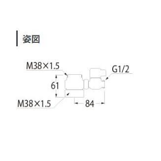 [B98-A]三栄水栓 水栓部材 シングル混合栓用分岐アダプター |  | 01