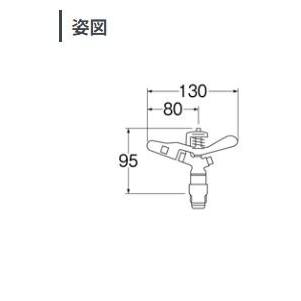 [C52F-13]三栄水栓 ガーデニング 水栓部材 フルサークルスプリンクラー上部 |  | 01